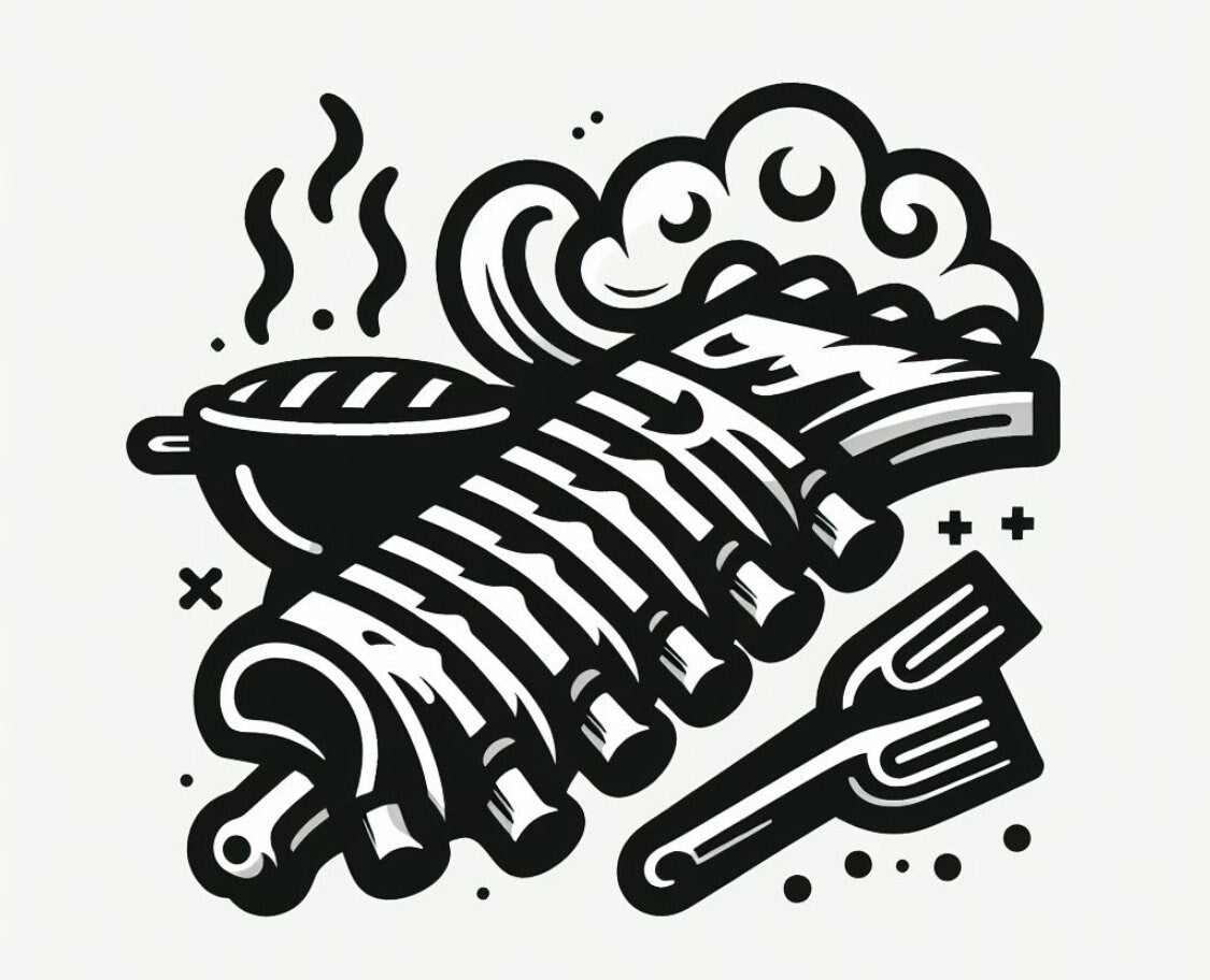 Flame Grilled Ribs SVG