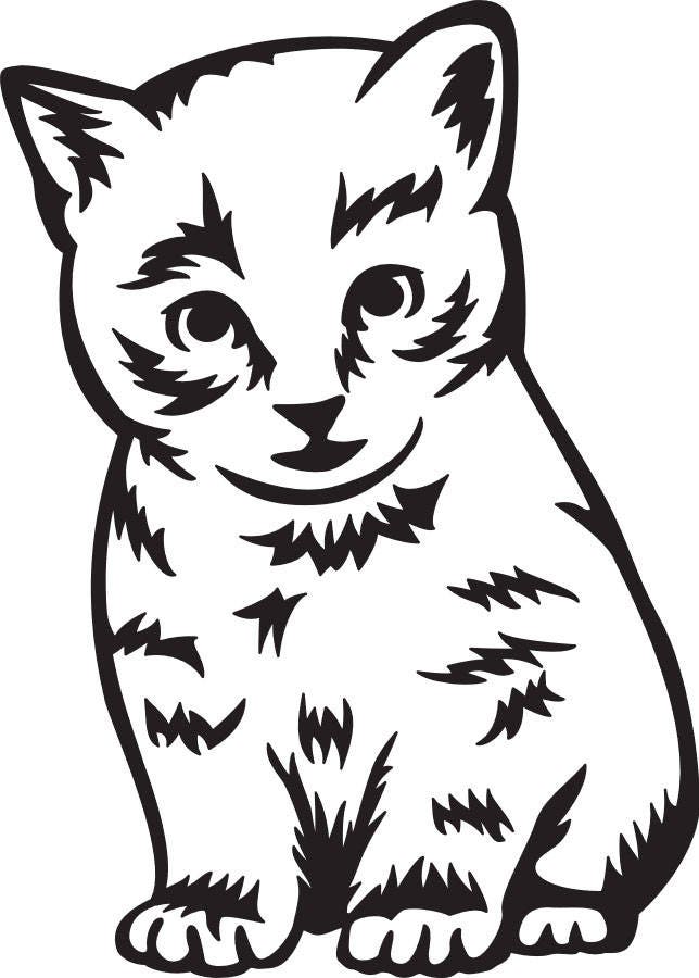 CUDDLY KITTEN SVG