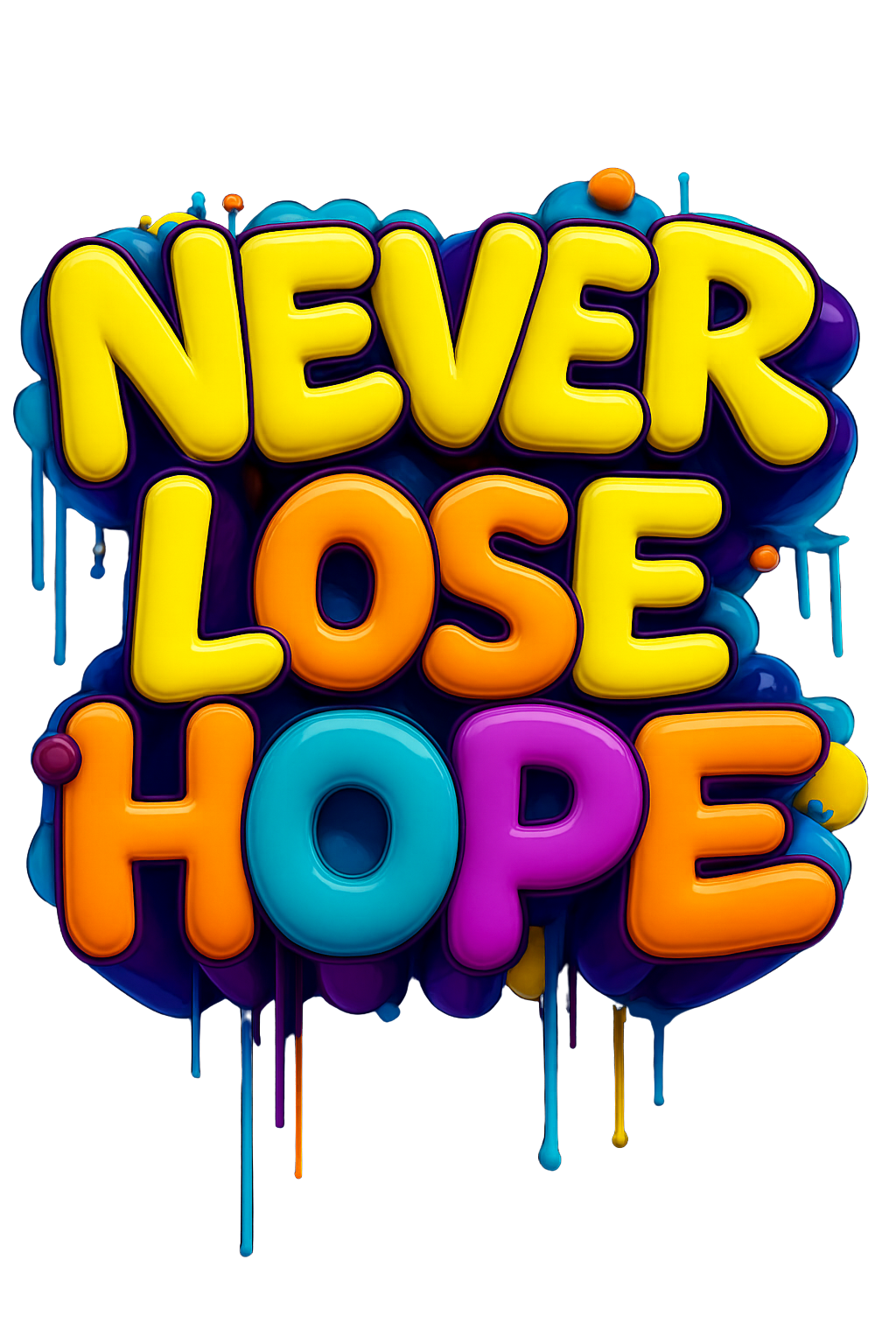 Never Lose Hope Graffiti DTF transfer