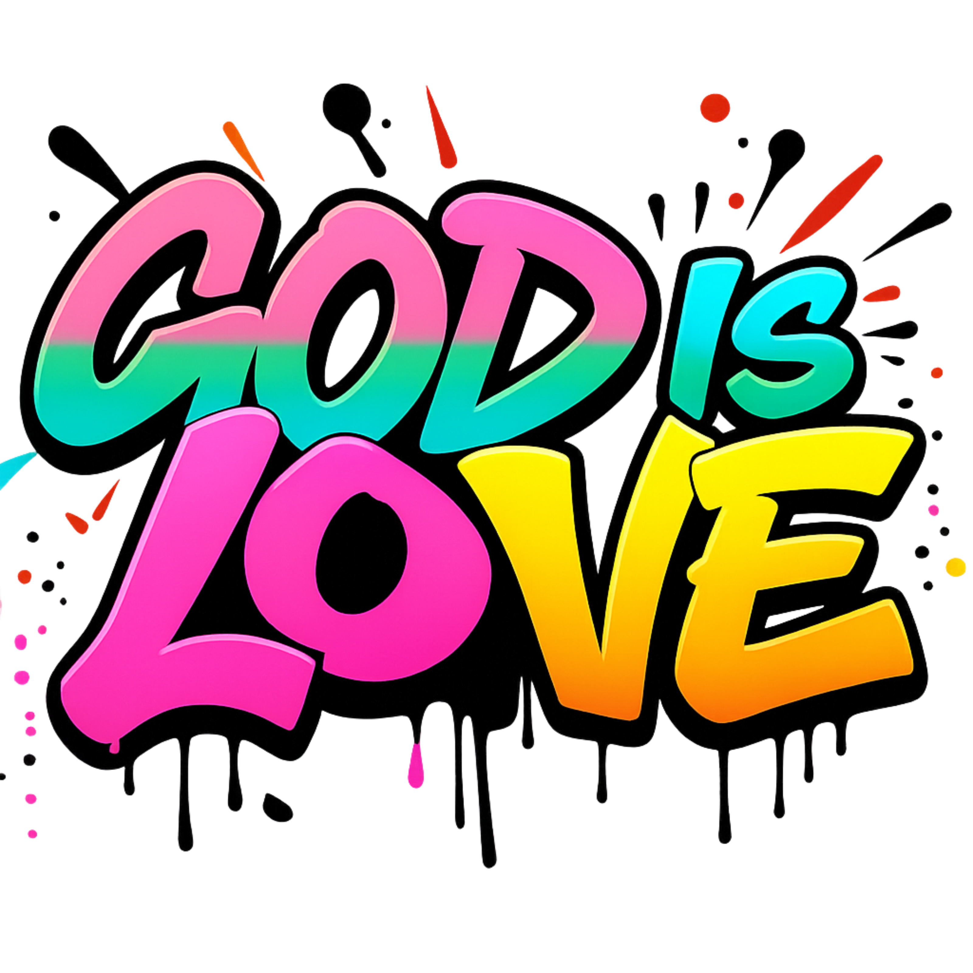 God is Love DTF transfer